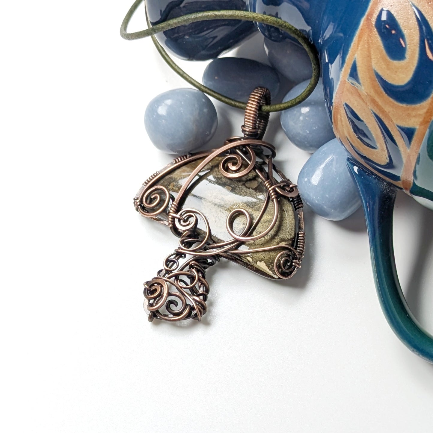 Jasper Mushroom Pendant