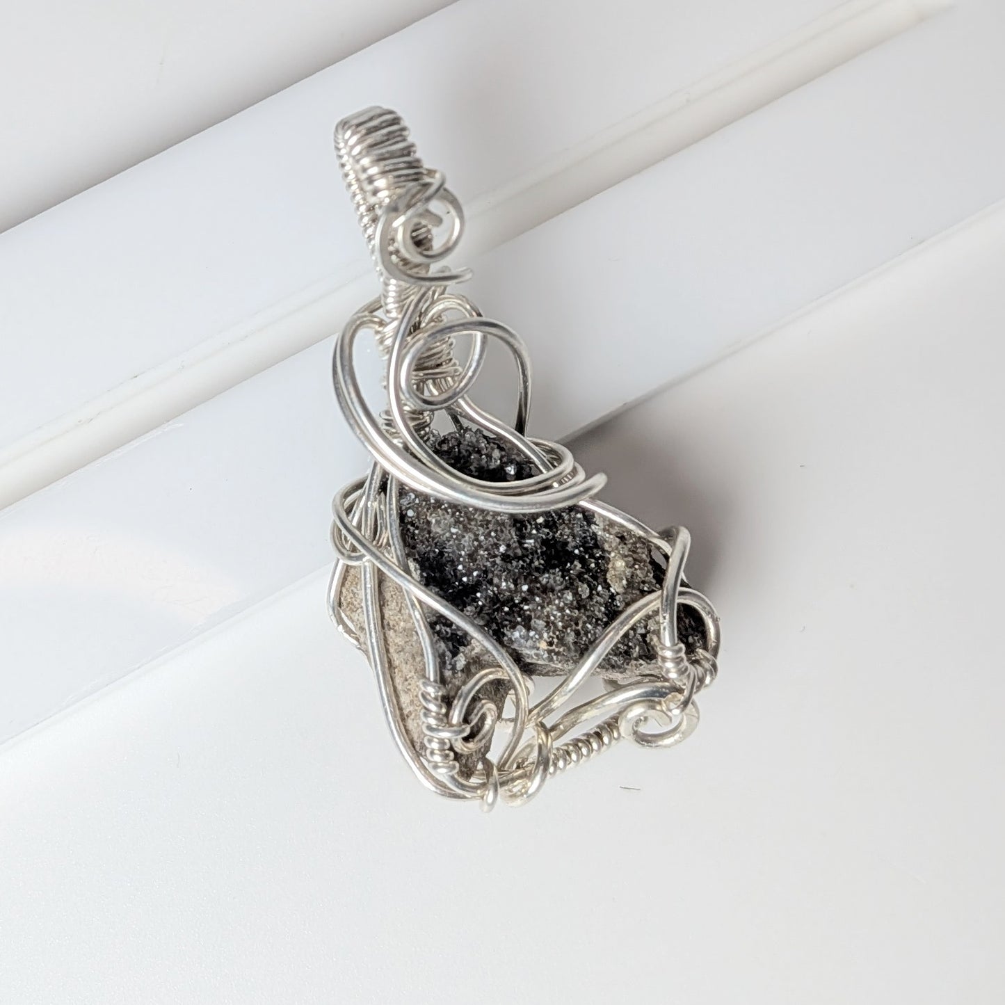 Silver Druzy Pendant