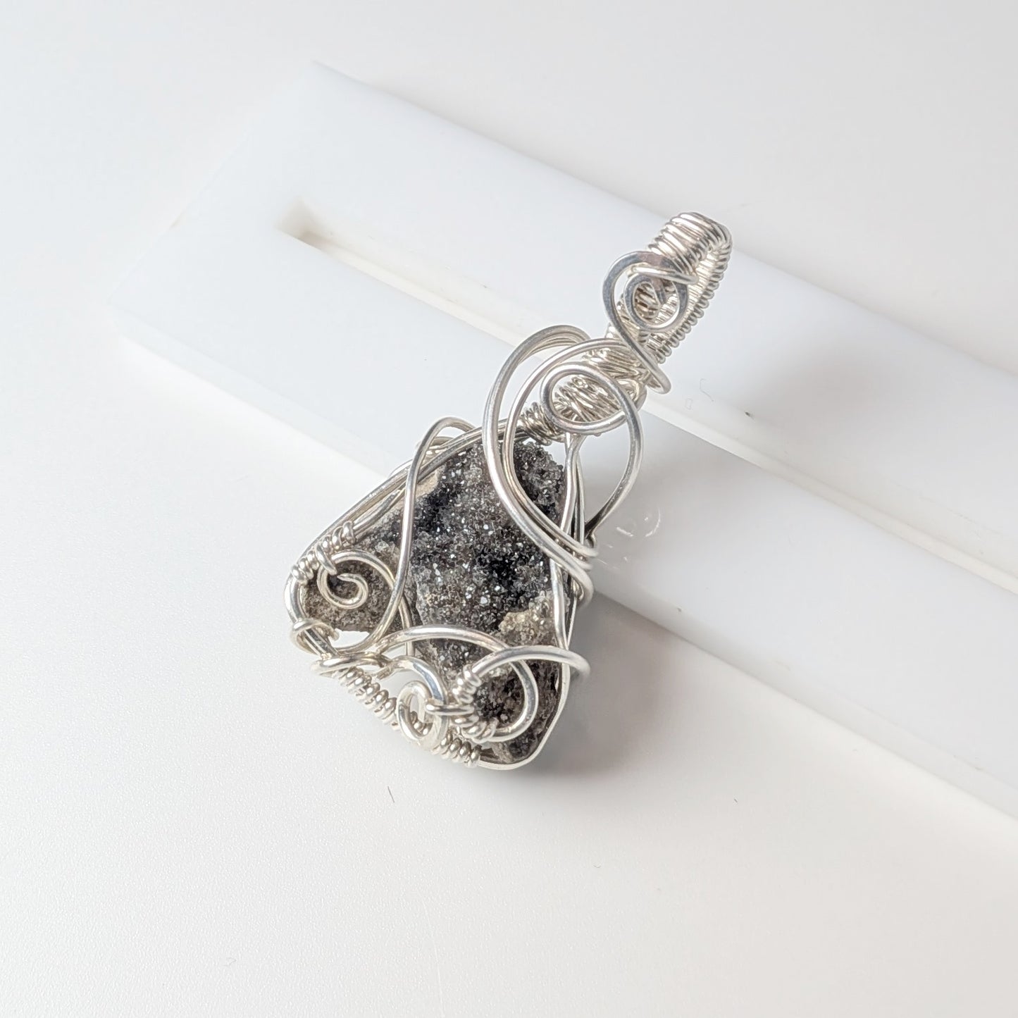 Silver Druzy Pendant