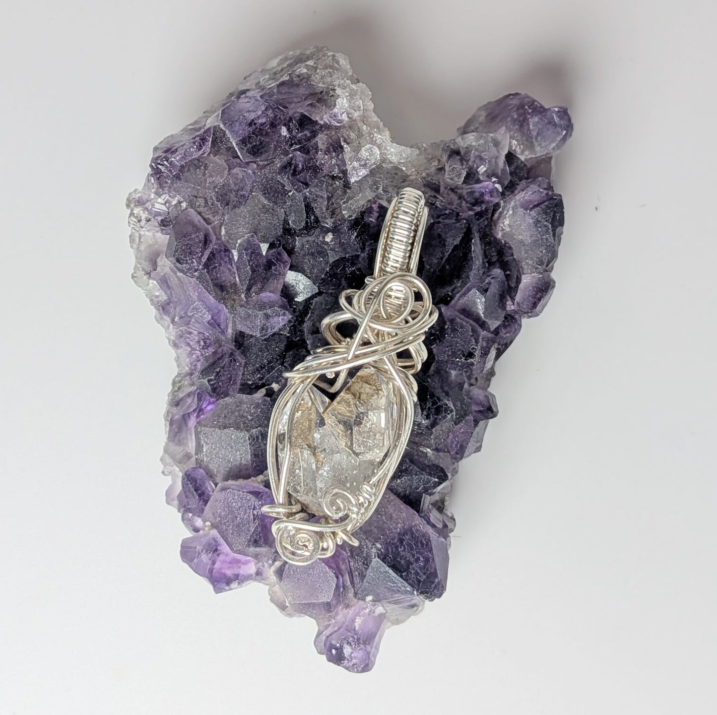 Double Terminated Herkimer Diamond Pendant