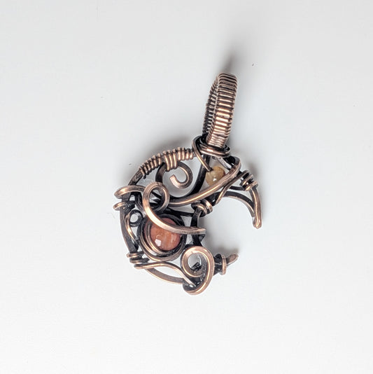 Small Carnelian Moon Pendant