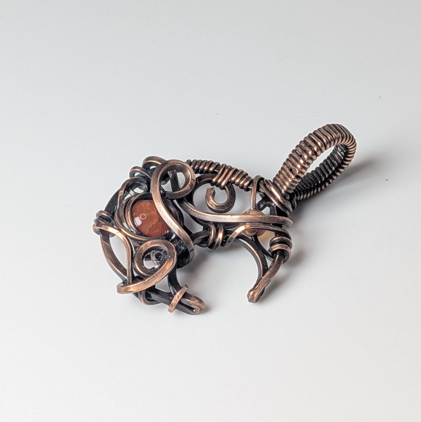 Small Carnelian Moon Pendant