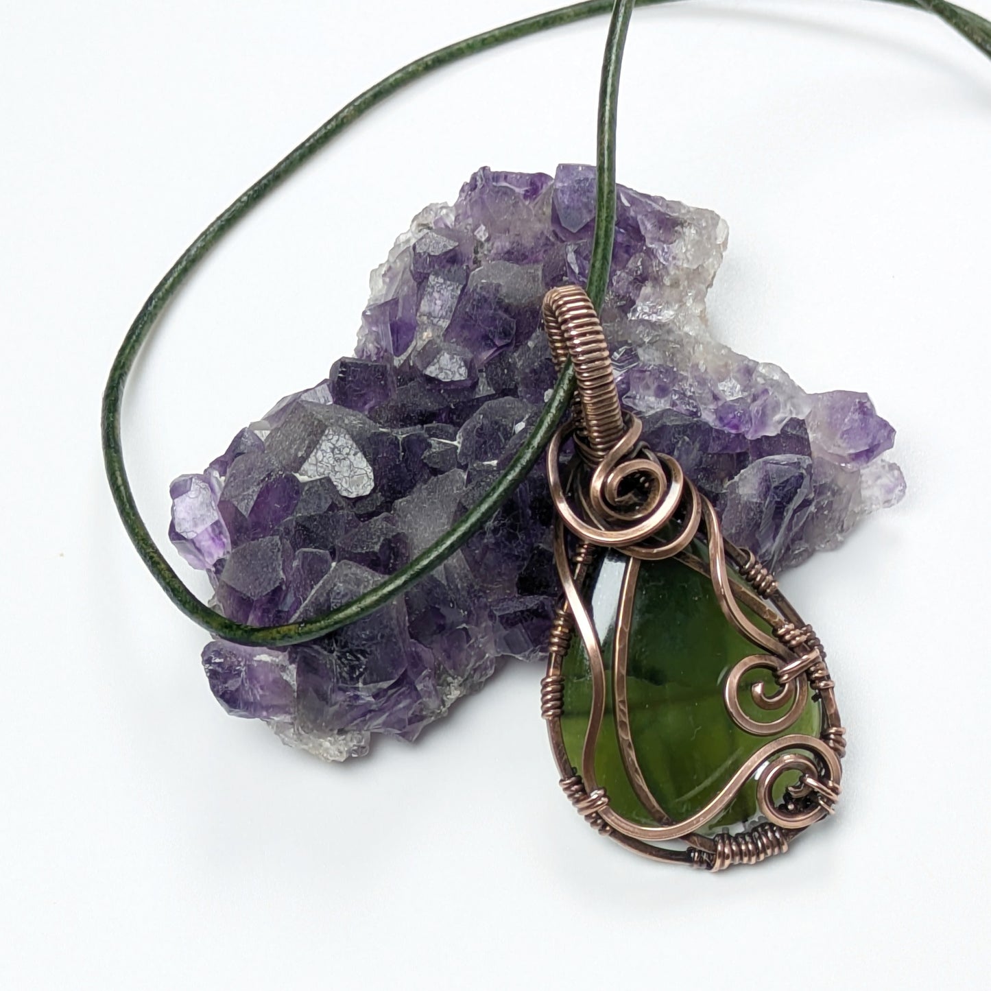 Deep Green Serpentine Pendant